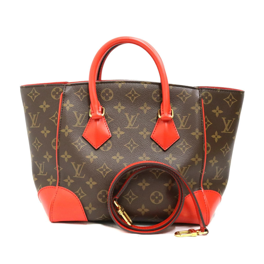 Louis Vuitton Phoenix Bag Leather Brown Red